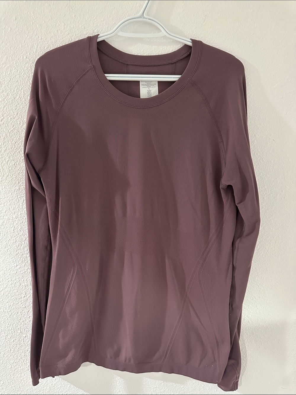 Athleta Long Sleeve Performance Tee - Mauve Plum